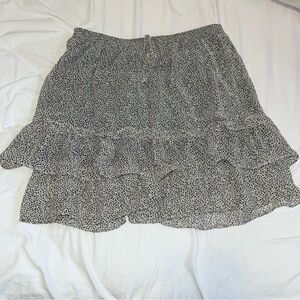 Elegant cheetah ruffle Skirt
